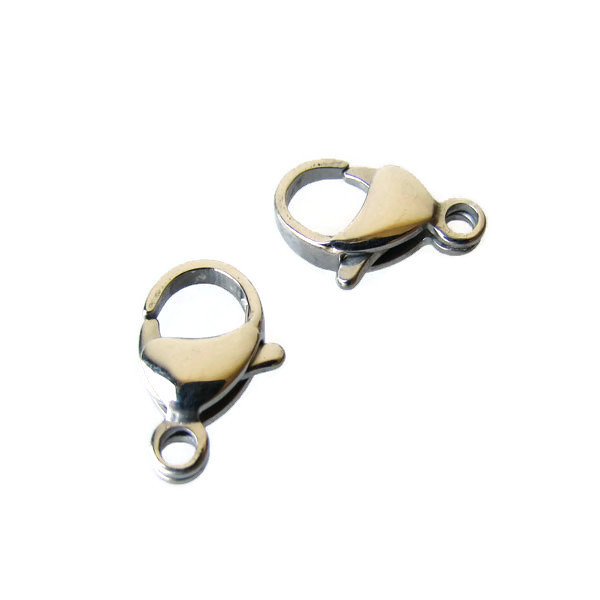 Edelstalen RVS lobsterslot (316), 10 x 16 x 5 mm, per stuk