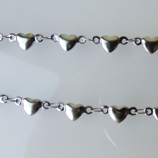 Edelstaal (316) RVS jasseron, HART, 10 x 5 x 2 mm, verpakt per meter