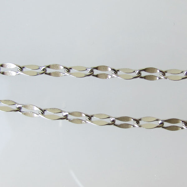 Edelstaal (316) RVS jasseron, OVAAL, 5 x 2 x 0.5 mm, verpakt per meter