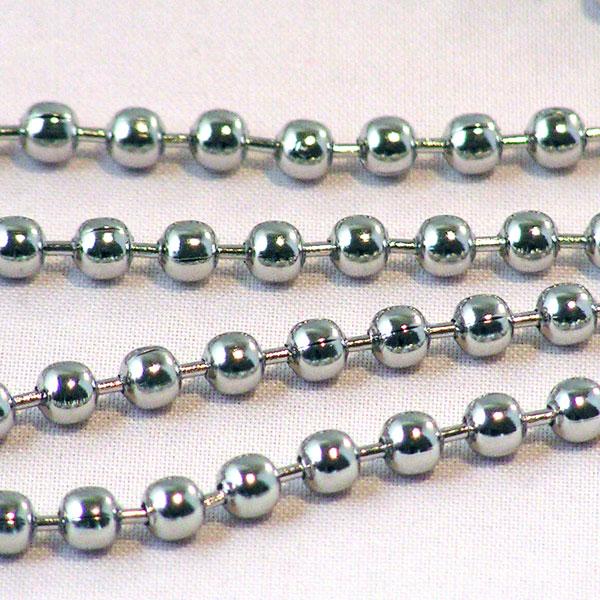 Edelstaal (316) RVS bolletjesketting, 4 mm, verpakt per meter