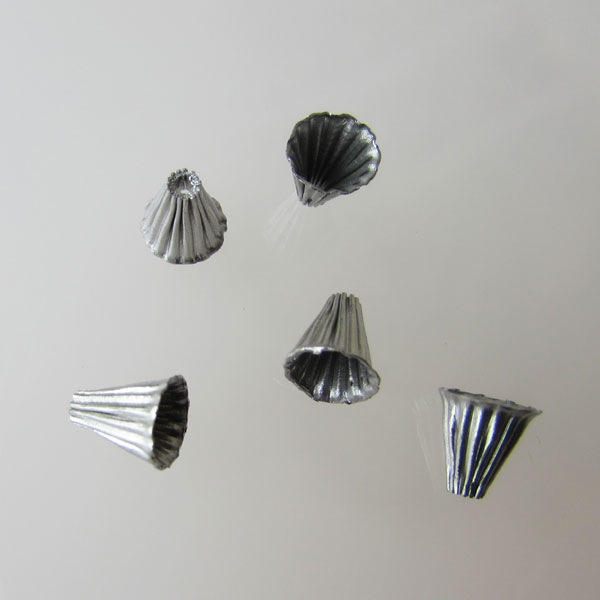 Edelstaal (316) RVS kralenkap, 6 x 7 mm, verpakt per stuk