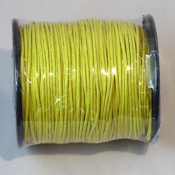 Waxkoord, geel, 1 mm, per 95 meter