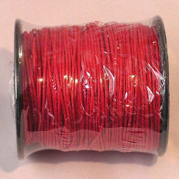 Waxkoord, rood, 1 mm, per 95 meter