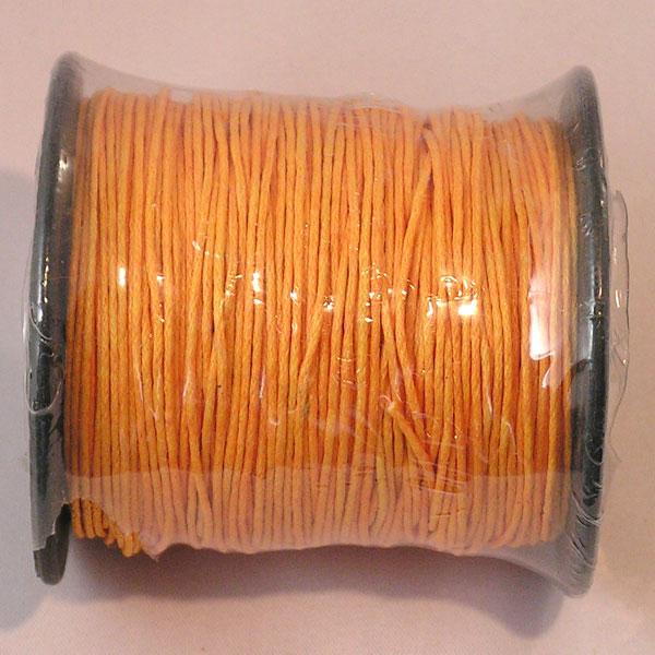 Waxkoord, oranje, 1 mm, per 95 meter