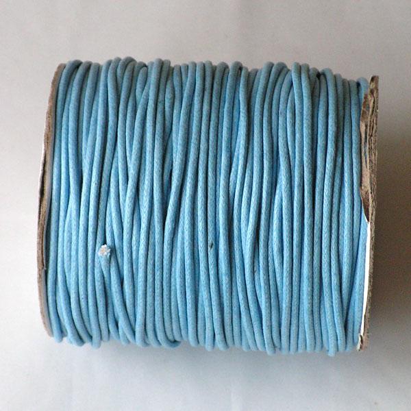 Waxkoord, aqua, 2 mm, per 95 meter