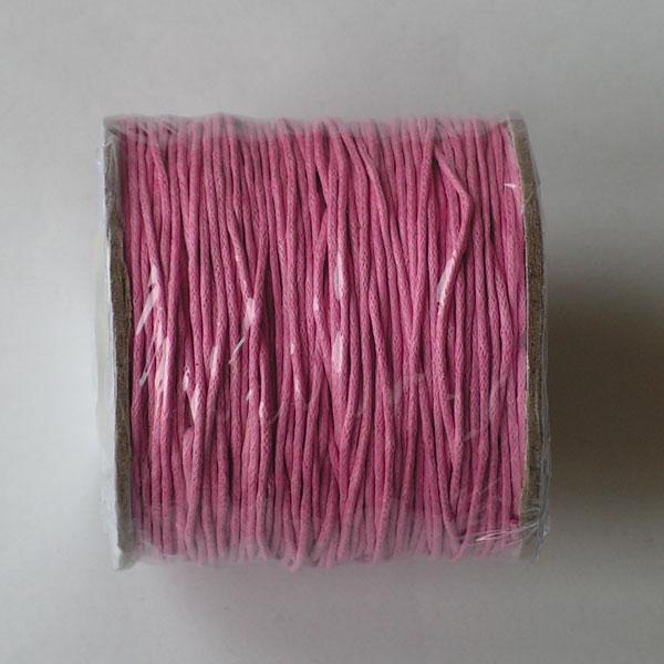 Waxkoord, roze, 1 mm, per 95 meter
