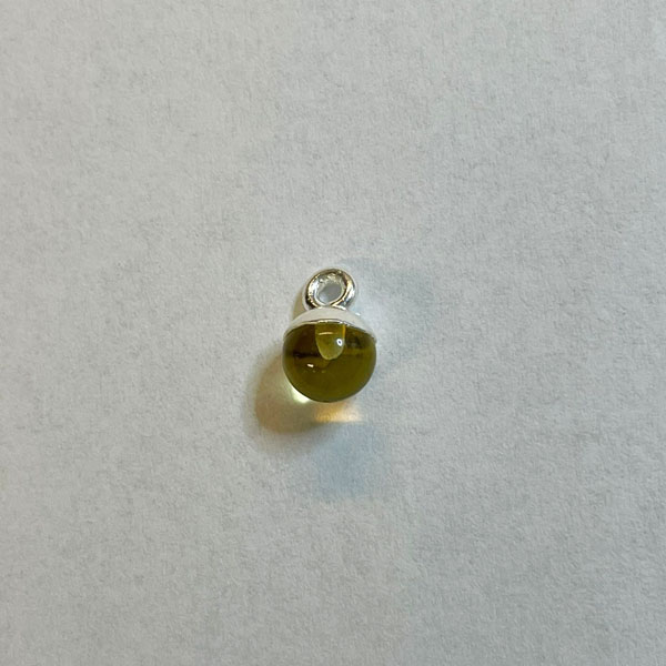 Sterling zilveren (925) bedel, CITRIEN, 6 mm, per stuk