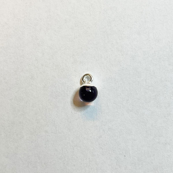 Sterling zilveren (925) bedel, HYDRO AMETHIST, 6 mm, per stuk