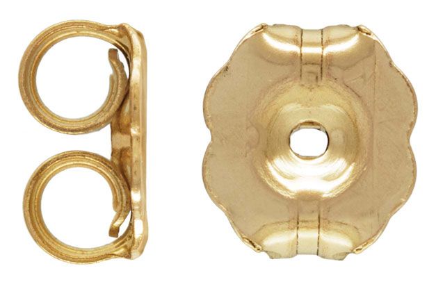 14 K Gold Filled Vlindertje voor Oorsteker, 2.5 x 4 mm, klein model, per paar
