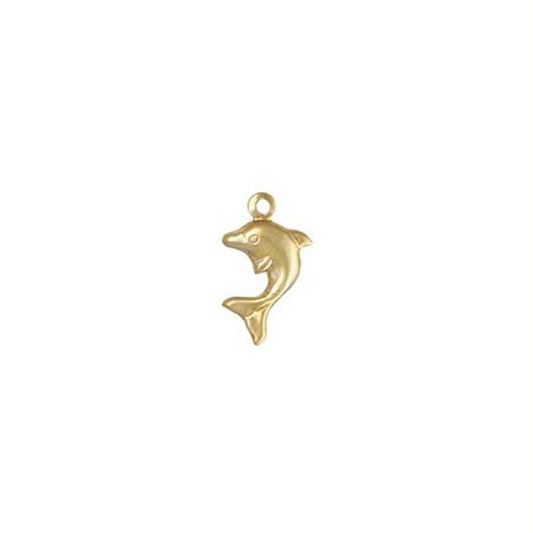 14 K Gold Filled Bedel, Dolfijn, 8 x 11 mm, per stuk