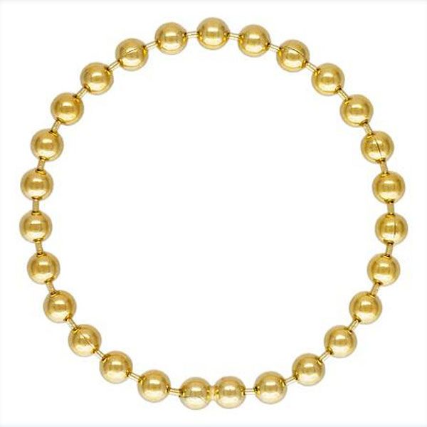 14 K Gold Filled Bolletjesring, maat 17.5, per stuk