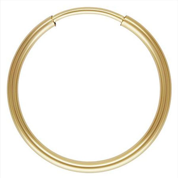 14 K Gold Filled Oorring, 17 x 1.25 mm, Endless Hoop, per paar