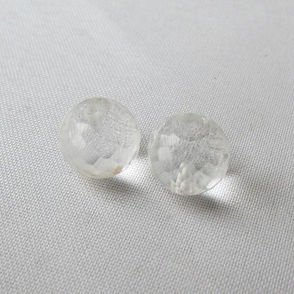 Halfdrilled KRISTAL kraal, rond, 12 mm, gefacetteerd, per stuk