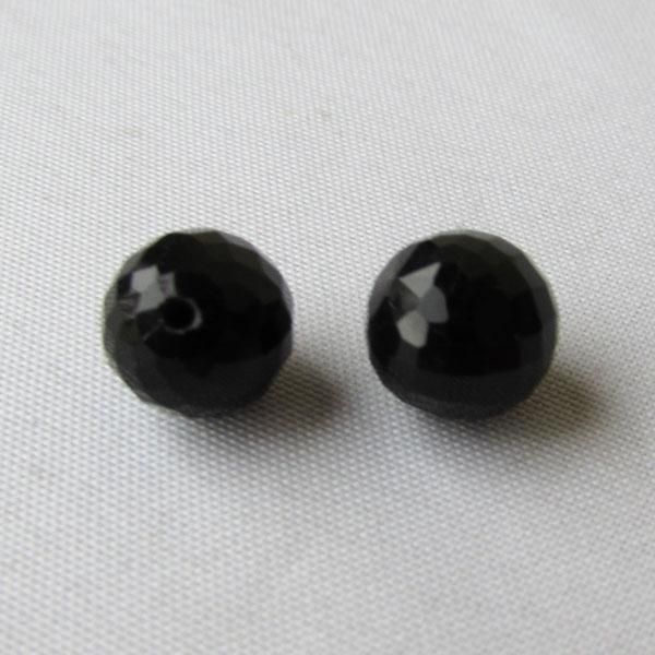 Halfdrilled ONYX kraal, rond, 6 mm, gefacetteerd, per stuk