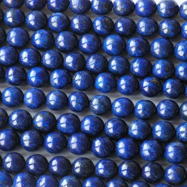 Lapis Lazuli, rond, 12 mm, per streng