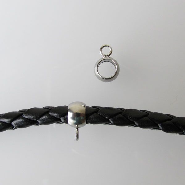 Edelstalen (316) RVS hangeroog, 9 x 5 mm, verpakt per stuk